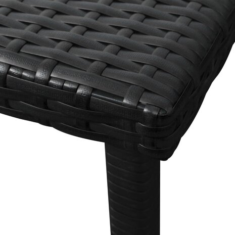 Ligbed met kussen en tafel poly rattan zwart 8718475504764 9