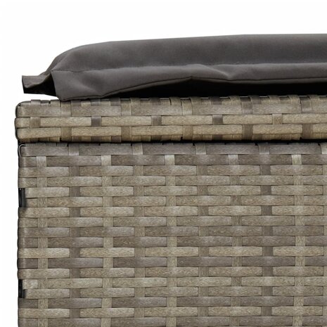 Ligbed 2-persoons met rond dak 211x112x140 cm poly rattan grijs 8720845670863 11