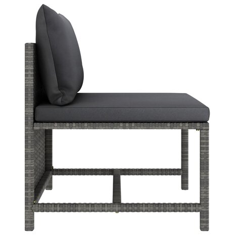 Middenbank sectioneel met kussens poly rattan grijs 8720286166635 3