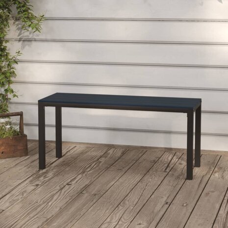 Tuinbank 110 cm staal en HKC zwart 8720286662182 1