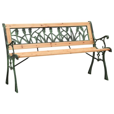 Tuinbank 122 cm gietijzer en massief vurenhout 8720286106952 1