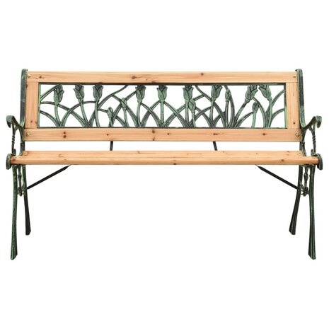 Tuinbank 122 cm gietijzer en massief vurenhout 8720286106952 2