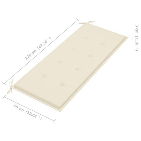 Tuinbank inklapbaar met kussen 118 cm bamboe 8720286277751 9