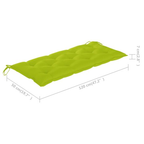 Tuinbank inklapbaar met kussen 118 cm bamboe 8720286277997 9