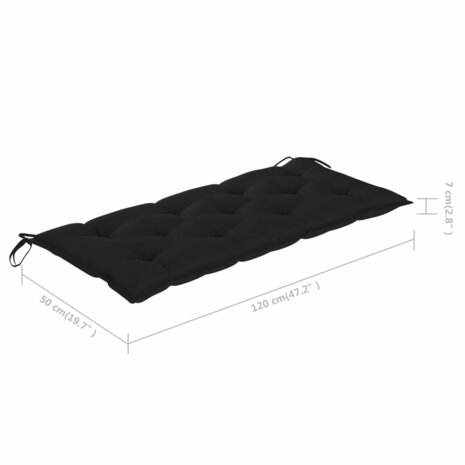 Tuinbank inklapbaar met kussen 118 cm bamboe 8720286277959 10