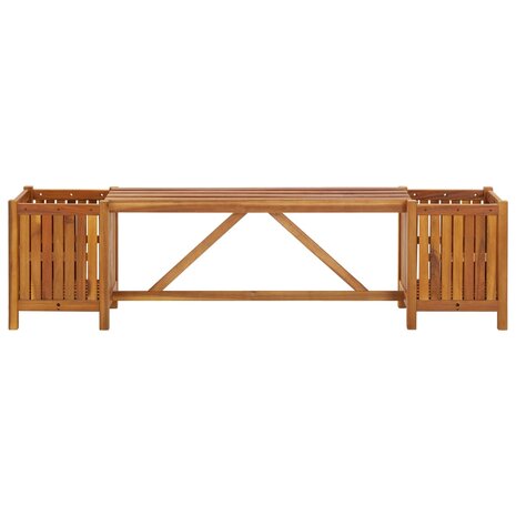 Tuinbank met 2 bloembakken 150x30x40 cm massief acaciahout 8719883722290 2