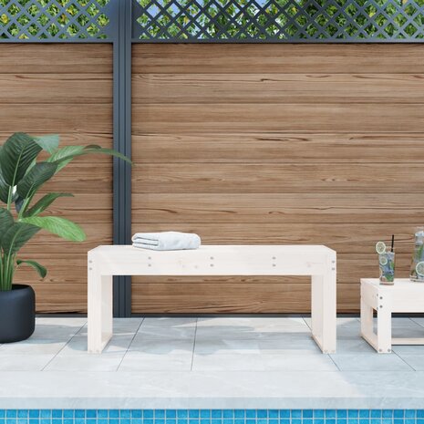Tuinbank 110x38x45 cm massief grenenhout wit 8720845808600 1