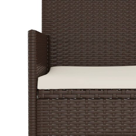Tuinbank 3-zits met kussens poly rattan bruin 8720845654092 7