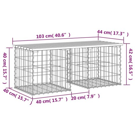 Tuinbank schanskorfontwerp 103x44x42 cm massief douglashout 8720845446048 8