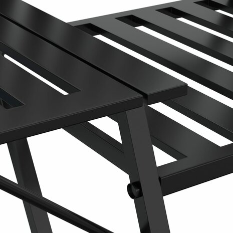 Tuinbank 2-zits 165 cm staal zwart 8720286837887 8