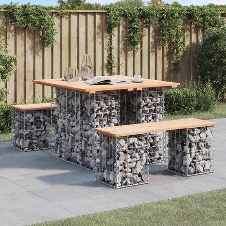 Tuinbank schanskorfontwerp 100x102x72 cm massief grenenhout 8720845446369 1