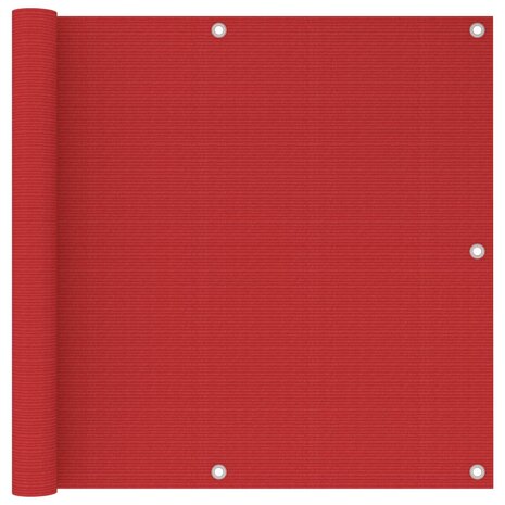 Balkonscherm 90x300 cm HDPE rood 8720286095713 1