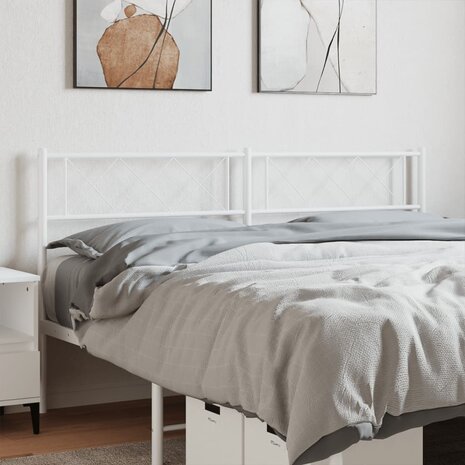 Hoofdbord 120 cm metaal wit 8721012191365 1