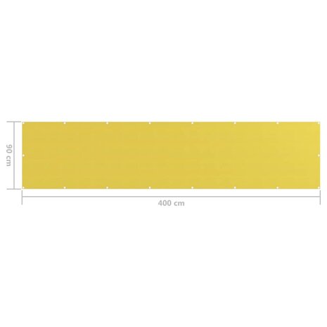 Balkonscherm 90x400 cm HDPE geel 8720286095607 5
