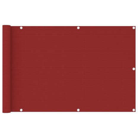 Balkonscherm 90x400 cm HDPE rood 8720286095720 1