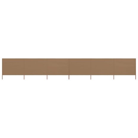 Windscherm 6-panelen 800x80 cm stof taupe 8718475697855 2