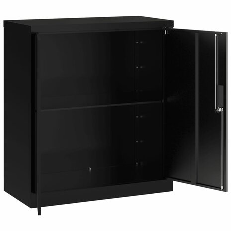 Archiefkast 79x40x90 cm staal zwart 8720845889562 4