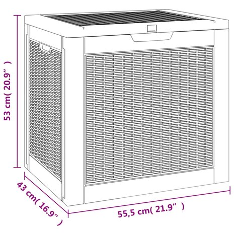 Tuinbox 55,5x43x53 cm polypropeen lichtbruin 8720845789749 8