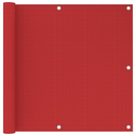 Balkonscherm 90x500 cm HDPE rood 8720286095737 1