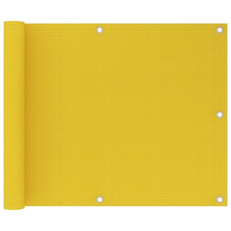 Balkonscherm 75x600 cm HDPE geel 8720286095584 1