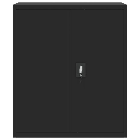 Archiefkast 90x40x105 cm staal zwart 8720845889609 3