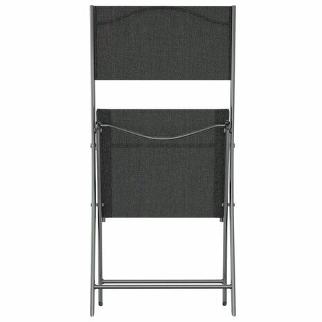 Tuinstoelen inklapbaar 2 st staal en textileen zwart 8720286849927 7