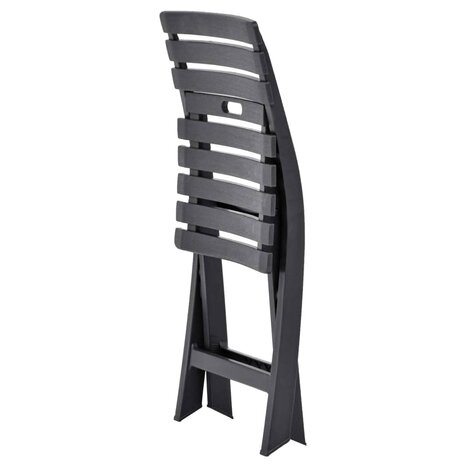 Tuinstoelen inklapbaar 2 st kunststof antraciet 8719883859705 6