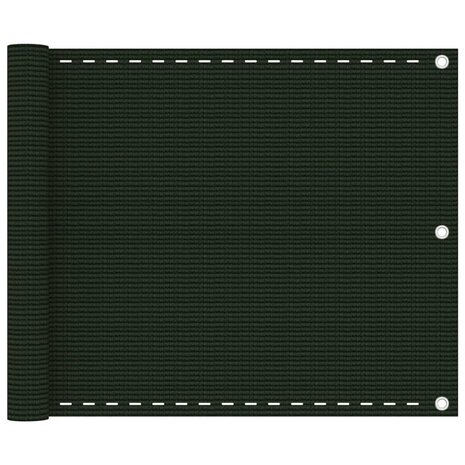 Balkonscherm 75x300 cm HDPE donkergroen 8720286095317 1