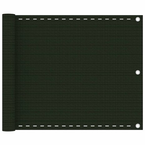 Balkonscherm 75x500 cm HDPE donkergroen 8720286095331 1
