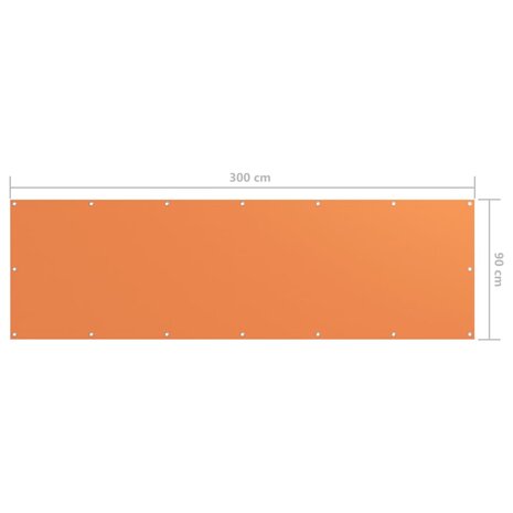 Balkonscherm 90x300 cm oxford stof oranje 8720286118498 5