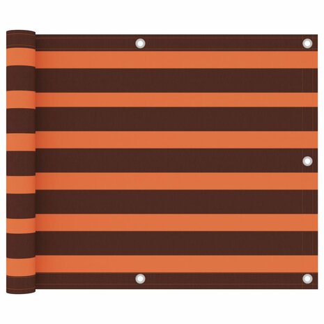 Balkonscherm 75x500 cm oxford stof oranje en bruin 8720286117392 1