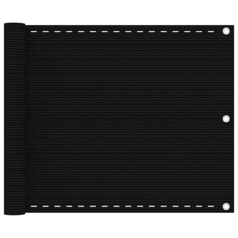 Balkonscherm 75x600 cm HDPE zwart 8720286095942 1