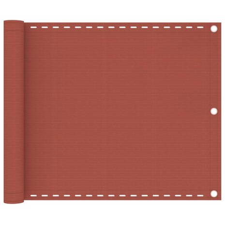 Balkonscherm 75x600 cm HDPE terracottakleurig 8720286095102 1