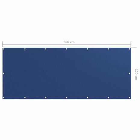 Balkonscherm 120x300 cm oxford stof blauw 8720286118177 5