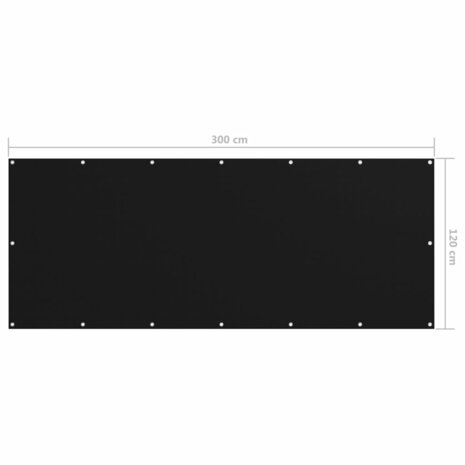 Balkonscherm 120x300 cm oxford stof zwart 8720286118658 5