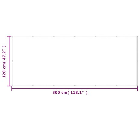 Balkonscherm 120x300 cm 100% oxford polyester lichtgrijs 8721012432062 6