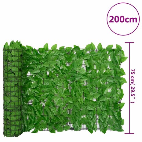Balkonscherm met groene bladeren 200x75 cm 8721012468368 6
