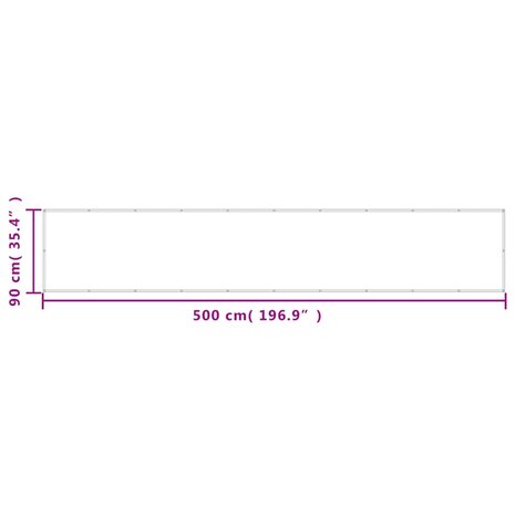 Balkonscherm 90x500 cm 100% oxford polyester zandkleurig 8721012432222 6