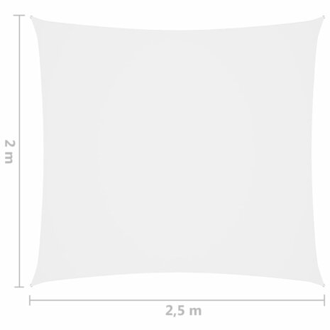Zonnescherm rechthoekig 2x2,5 m oxford stof wit 8720286120552 6
