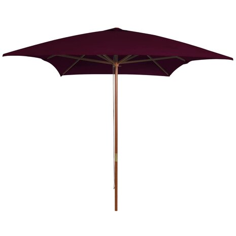 Parasol met houten paal 200x300 cm bordeauxrood 8720286164402 1