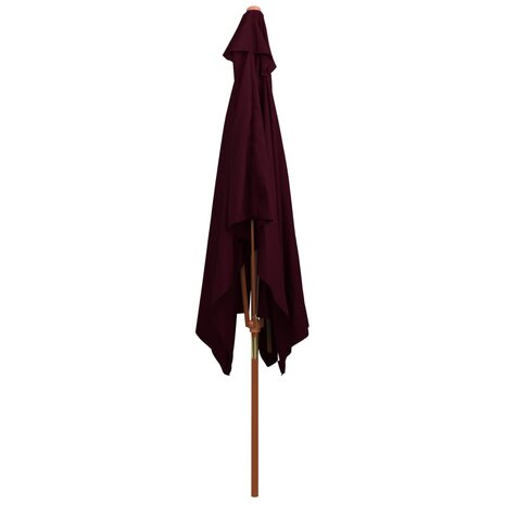 Parasol met houten paal 200x300 cm bordeauxrood 8720286164402 4