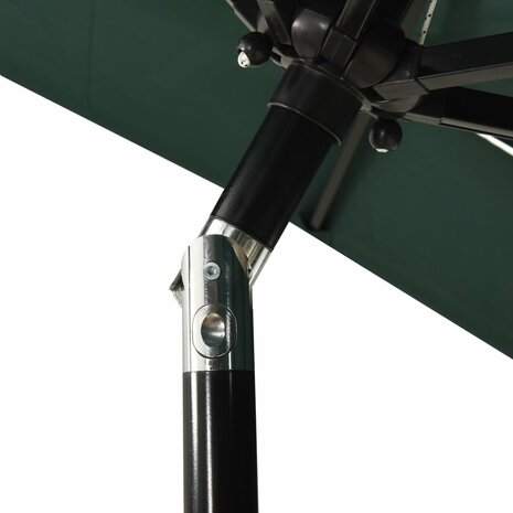 Parasol 3-laags met aluminium paal 2x2 m groen 8720286165270 5