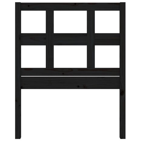 Hoofdbord 80,5x4x100 cm massief grenenhout zwart 8720287007807 4