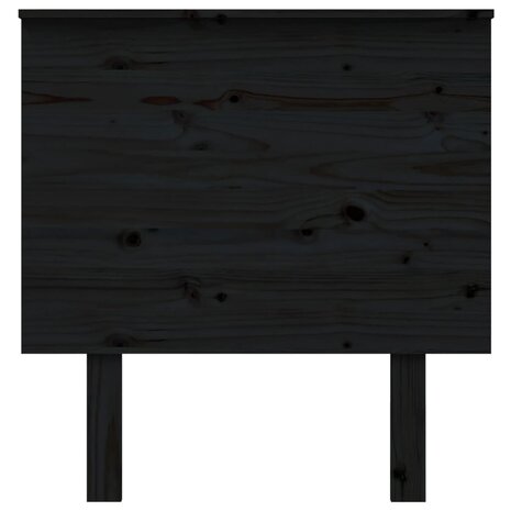 Hoofdbord 79x6x82,5 cm massief grenenhout zwart 8720287010302 3