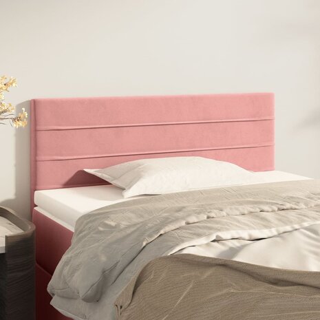 Hoofdbord 80x5x78/88 cm fluweel roze 8720287149590 1