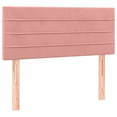 Hoofdbord 80x5x78/88 cm fluweel roze 8720287149590 2