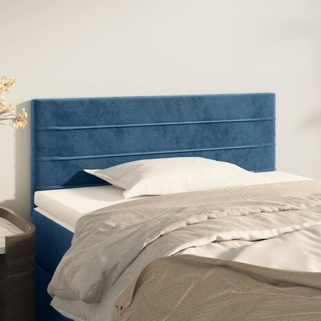 Hoofdbord 80x5x78/88 cm fluweel donkerblauw 8720287149583 1