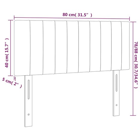 Hoofdbord 80x5x78/88 cm fluweel donkergroen 8720287150558 8