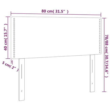 Hoofdbord 80x5x78/88 cm fluweel roze 8720287147275 8