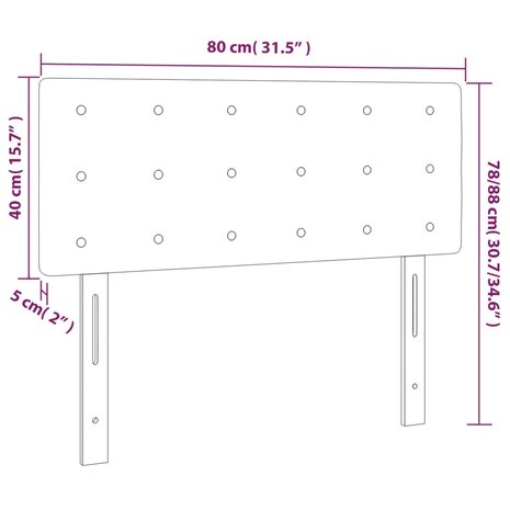 Hoofdbord 80x5x78/88 cm fluweel zwart 8720287152569 8